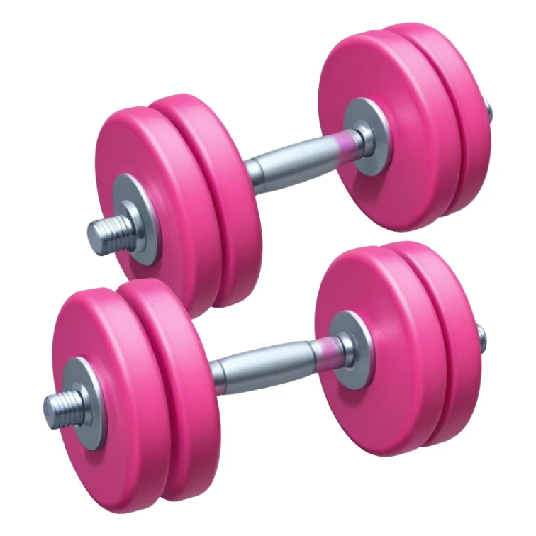 pink dumbbell, single fitness weight sticker