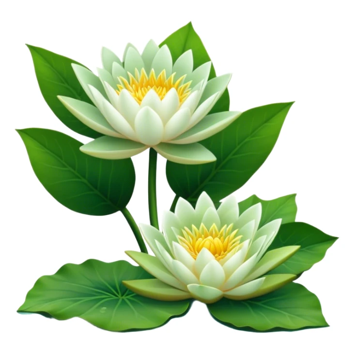 pot bouquet Water Lily, stem, Water Lily leaf sticker