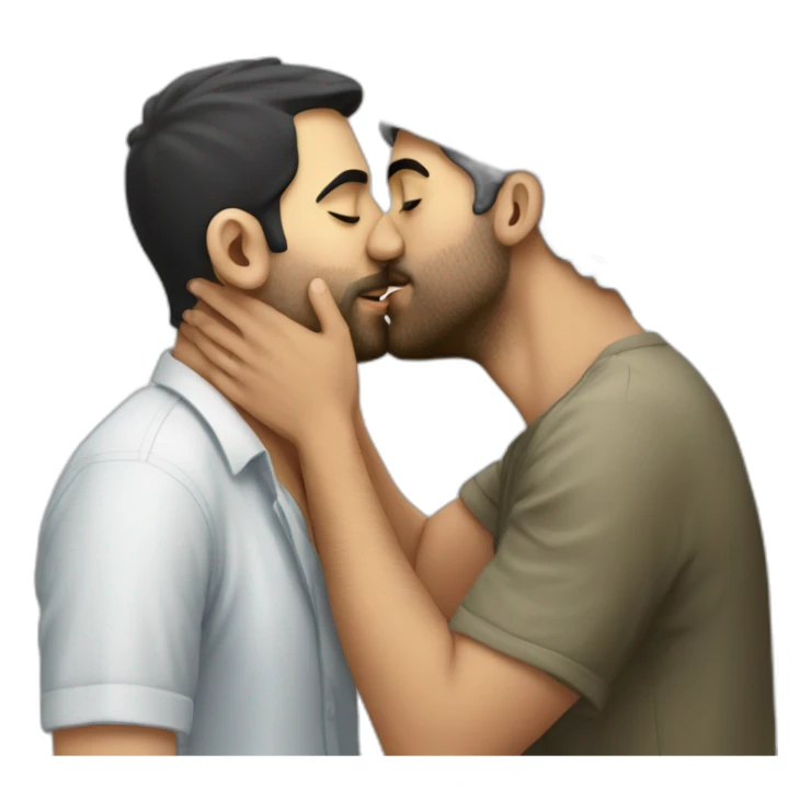 Israeli man kiss Palestinian man sticker