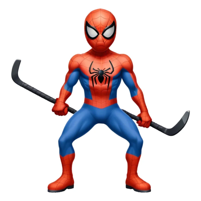 Muscular Spider-Man with hockey mask sticker