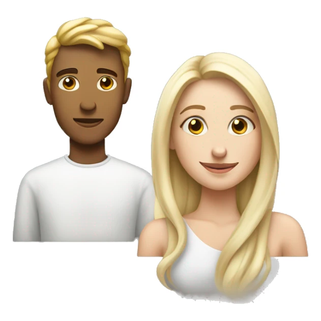 white youg man tlking to white young woman sticker