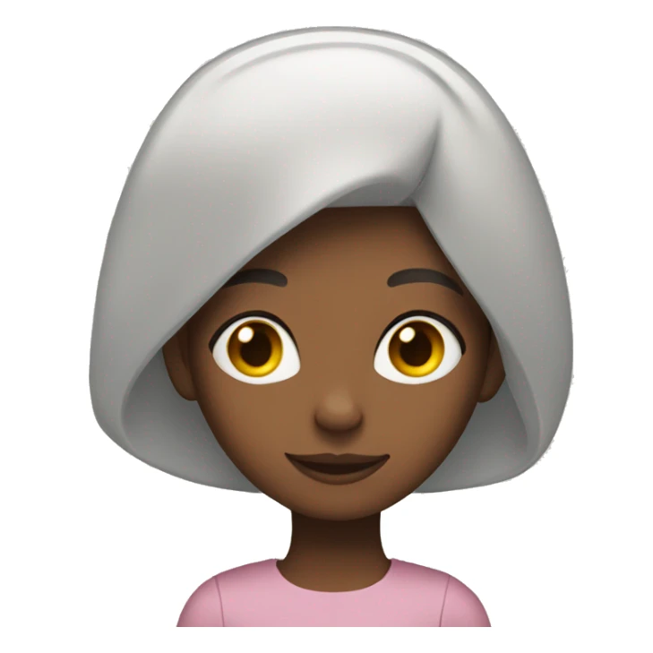 Girl with cat on her head sticker