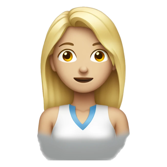 Blonde woman with back pain sticker