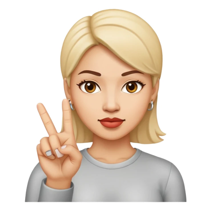 woman with middle finger sticker