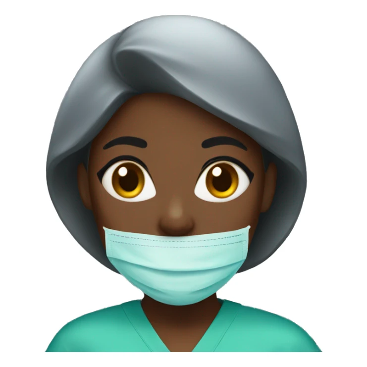Black surgeon girl sticker