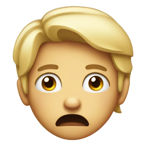 Facial emotion of panic sticker