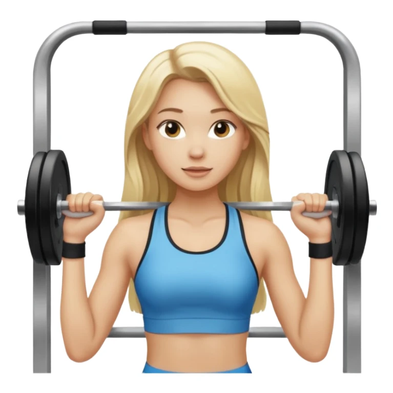 Blonde girl with long hair gym sticker