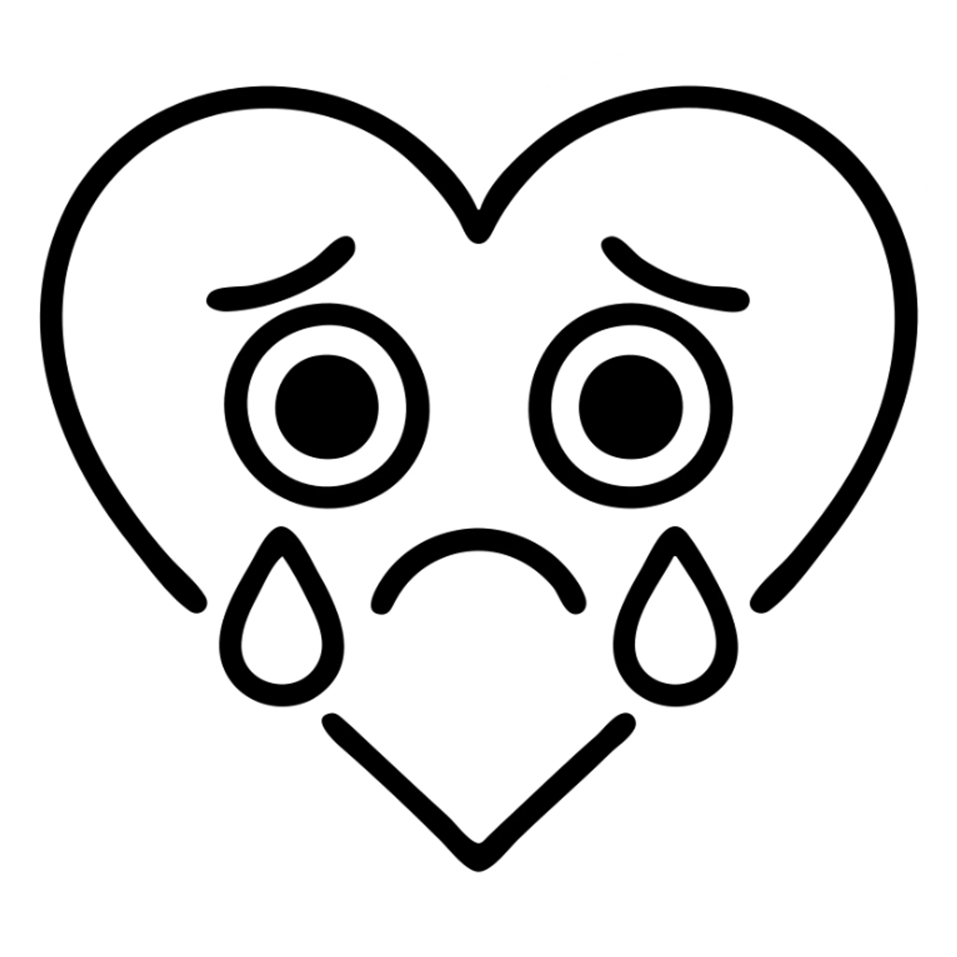 teary-eyed heart emoji sticker