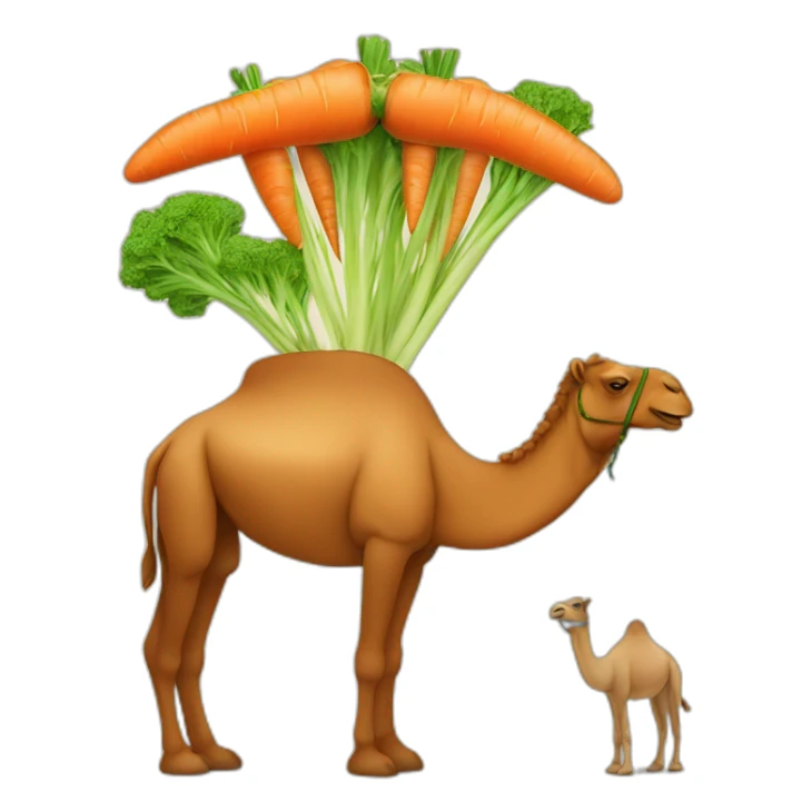carrot eating camel eatong sticker