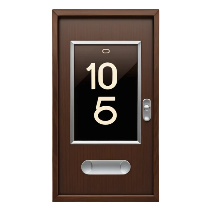 modern villa door number wood Japanese with smart screen lock sticker