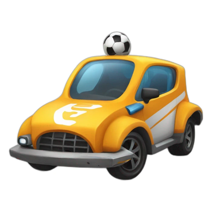 un pingouin qui conduit une voiture de rocket league sticker