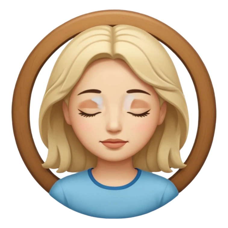 face icon feels safe, with closed eyes sticker