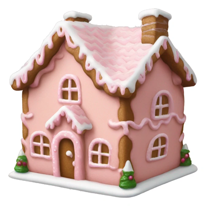 Light pink ginger bread house in detail sticker
