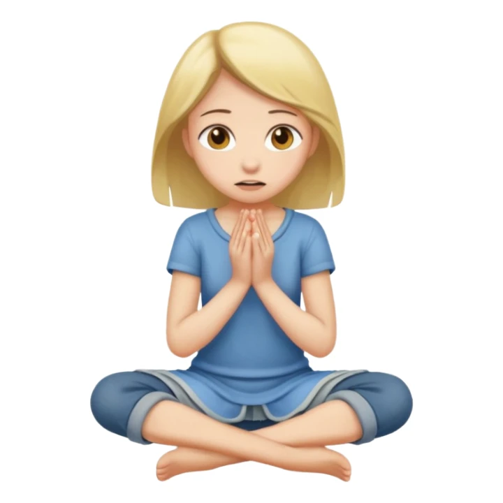 Girl begging on knees sticker