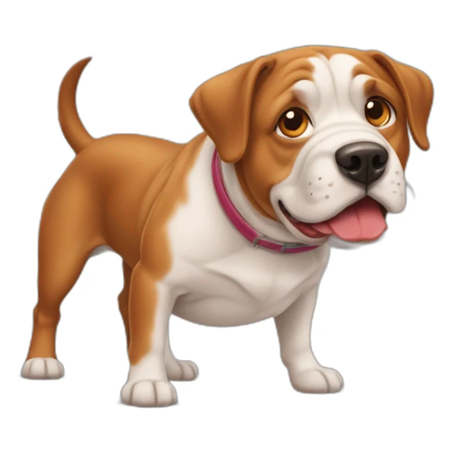 Un perro salchicha con un bull dog inglés sticker