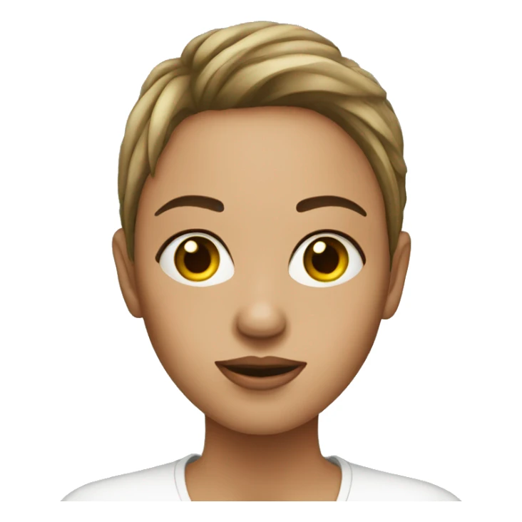 a women with a pimple sticker