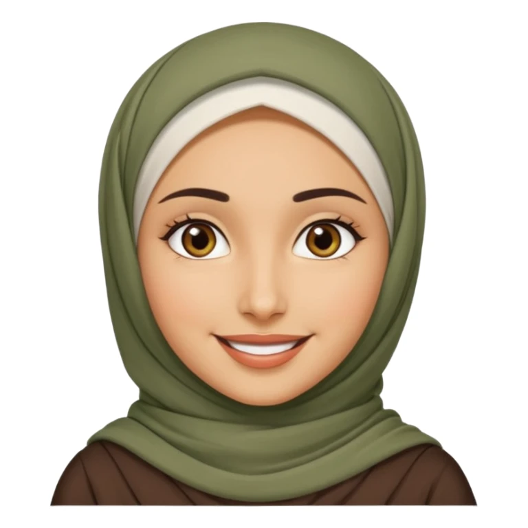 Tête jolie femme emoji arabe Réal sticker