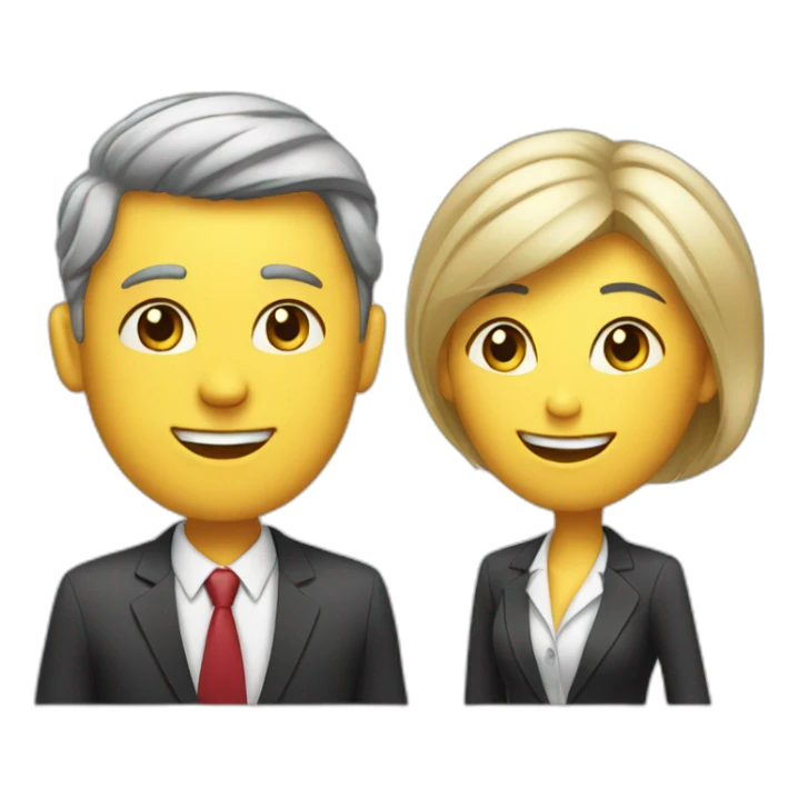 Businessman and Businesswoman talking to each other sticker