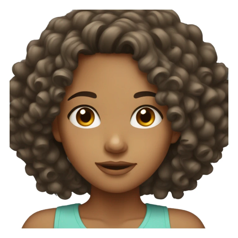 Mixed girl with curly hair sticker