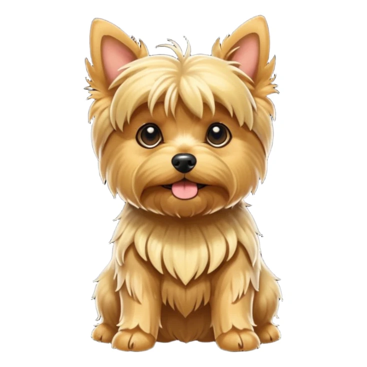 Gold dust yorkshire terier Dog wanting to scratch belly sticker