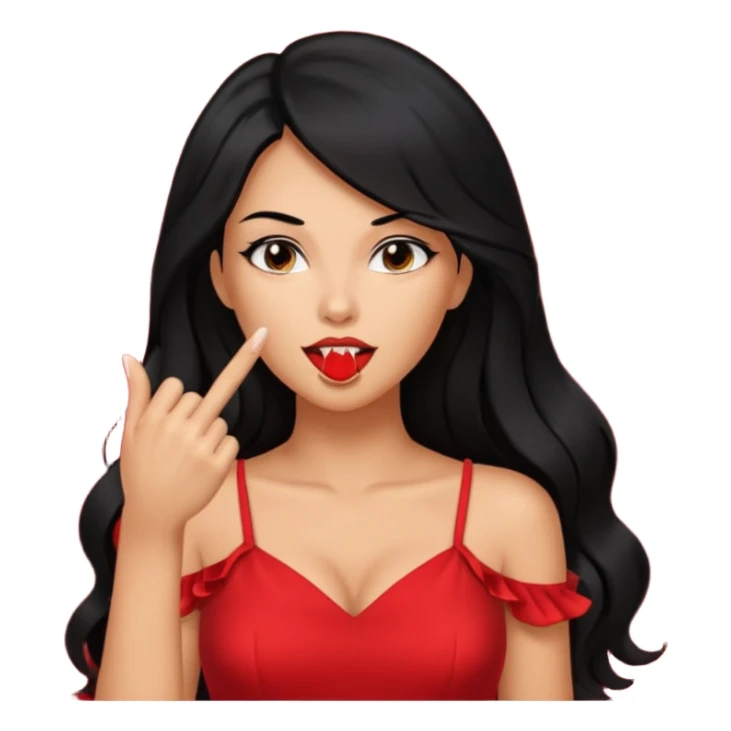 Chica mordiendose el dedo índice sexi sticker