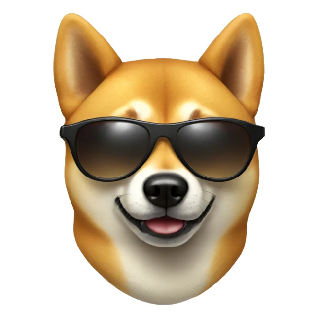 Shiba Inu dog wearing sunglasses sticker
