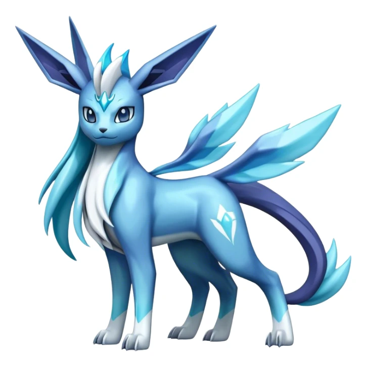 dialga-suicune-Glaceon-hybrid, full body sticker