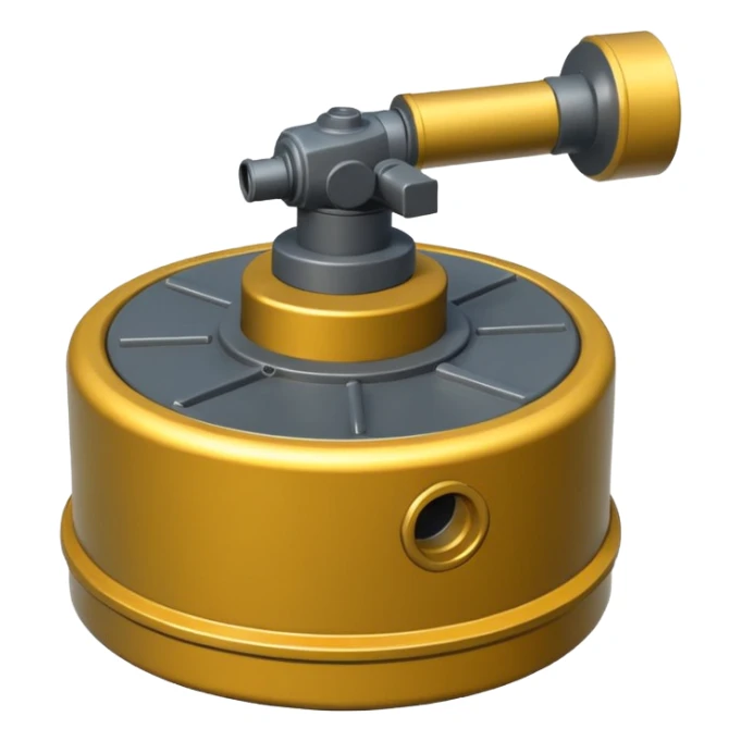 generate a realistic anti-tank mine sticker