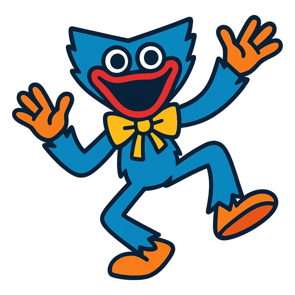 playful pose of Huggy Wuggy sticker