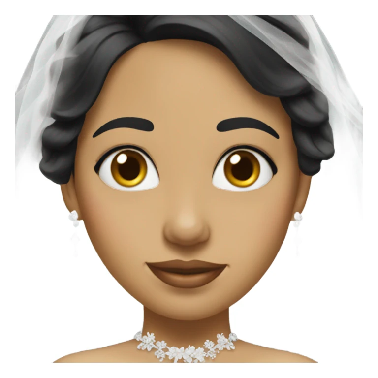 Latina black hair bride sticker