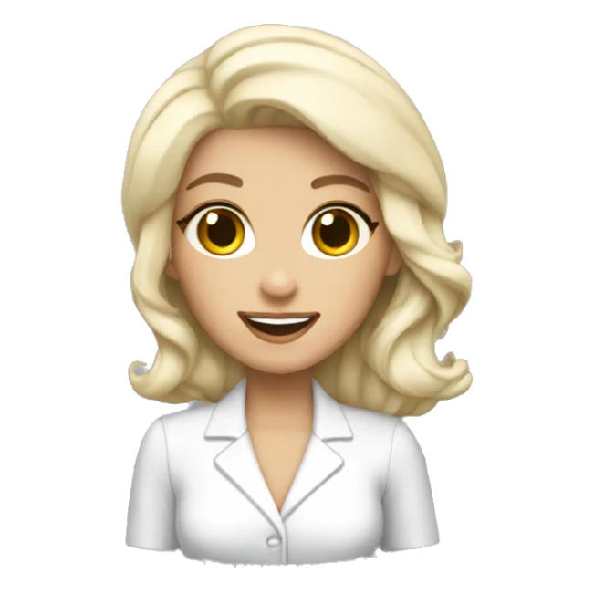 white beauty girl announcer sticker