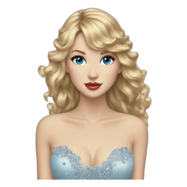 taylor swift blonde crown blue eyes sticker