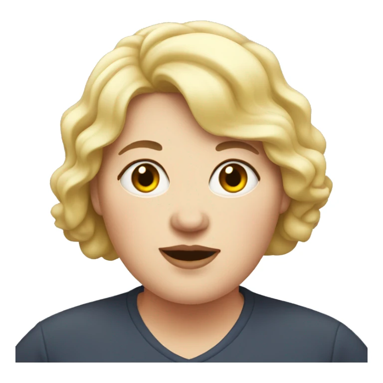 Fat white woman sticker