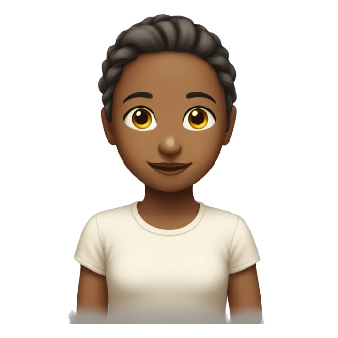 smiling girl looking down with baby indoors sticker