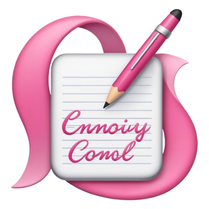 writing pink girly sticker
