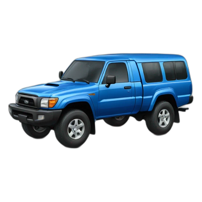 Toyota landcuiser Hzj 78 blue color 2002 edition  sticker