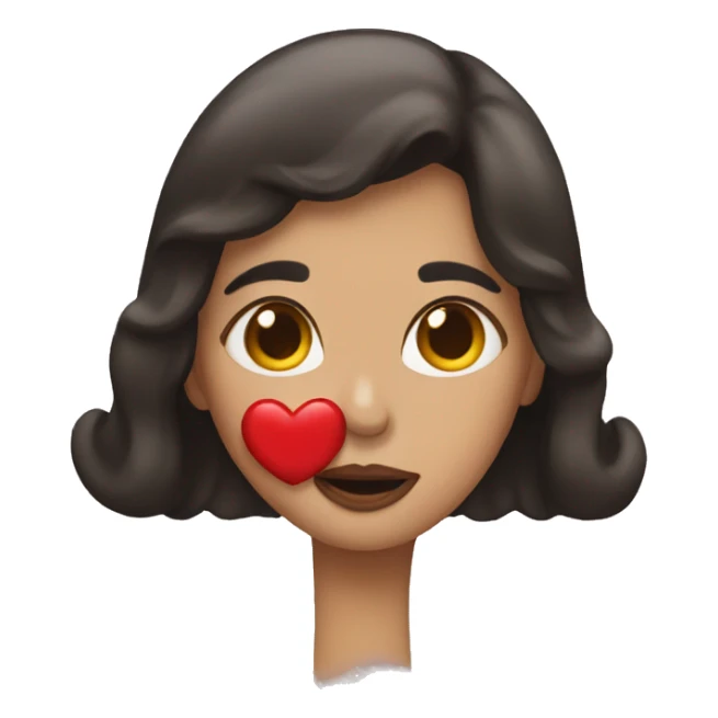 Woman sending a kiss sticker