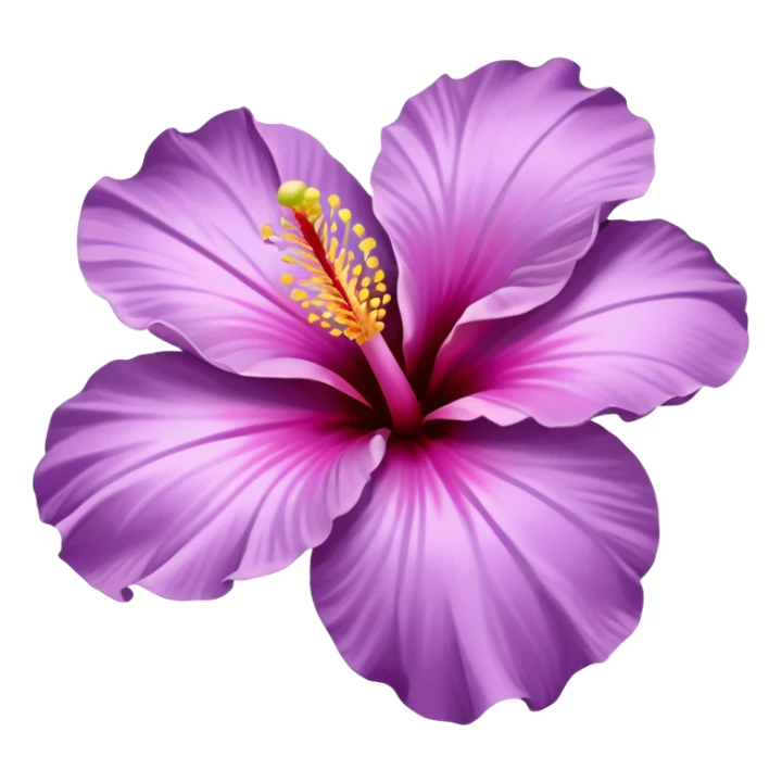 single lilac hibiscus blossom facing left in png form  sticker