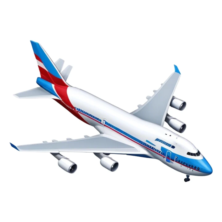 Boeing 747 - Boeing (Model Year: 2020) (Iconic colour: White with red and blue) sticker