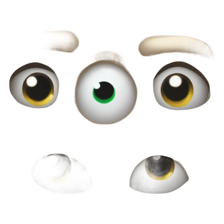 Big eye emoji big white pile  sticker