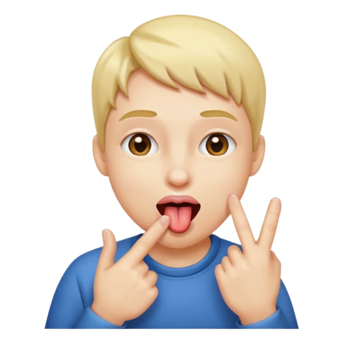 Person pinching there fingers with there tongue out sticker