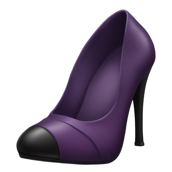 Realistic pair of plum purple and black closed toe heels sticker
