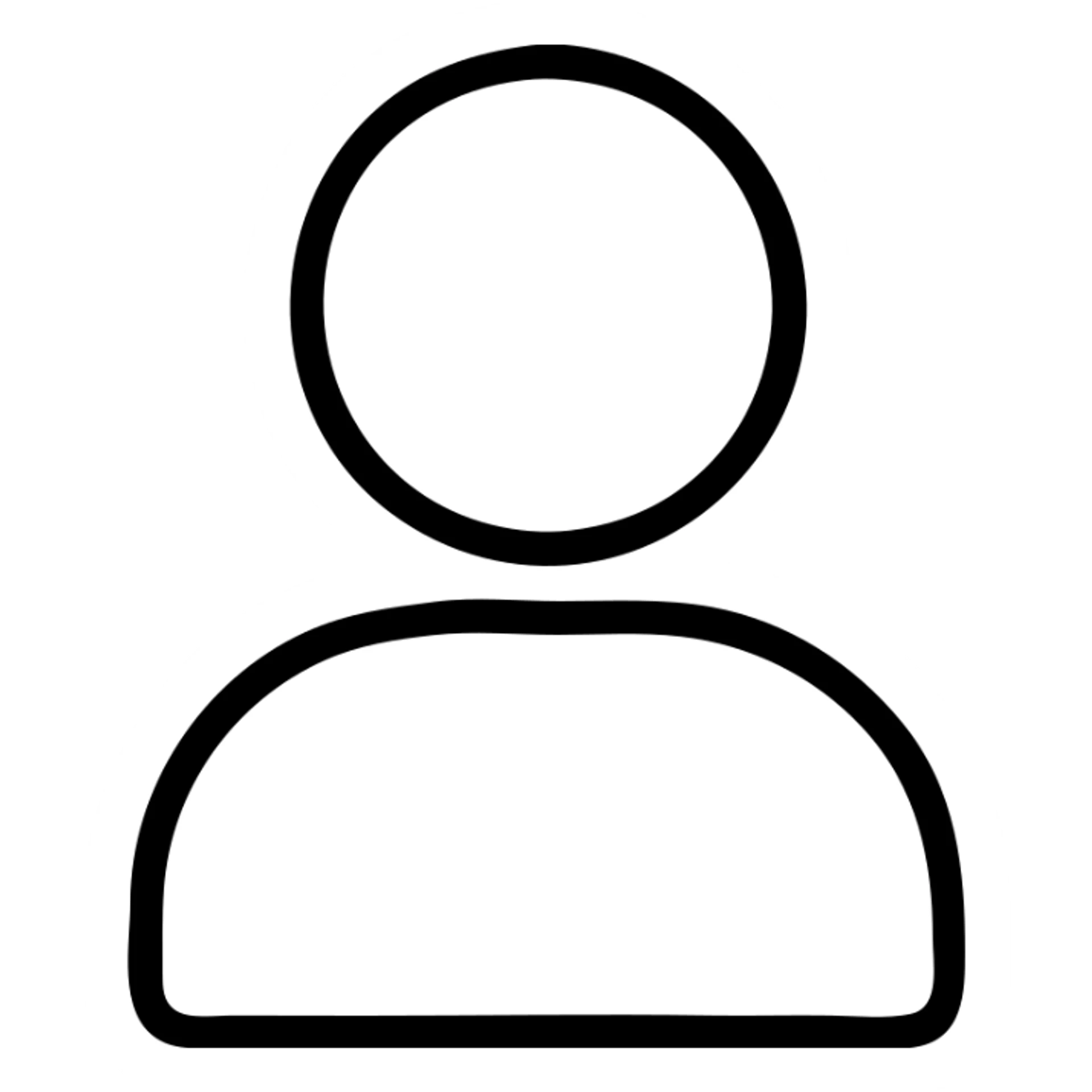 outlined icon of a client or customer, no fill sticker