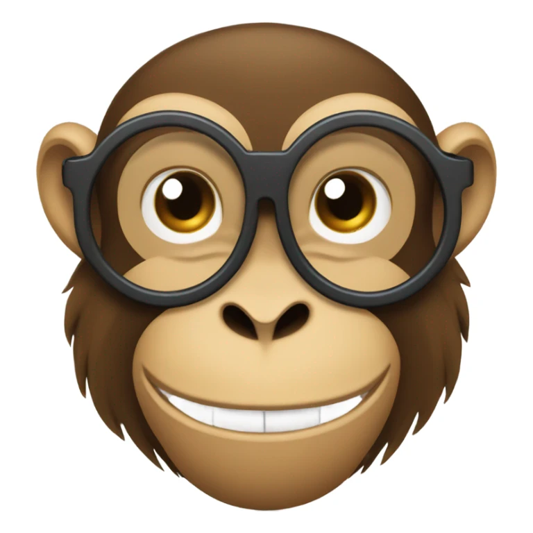 The classic Monkey with the glasses from the cool emoji sticker