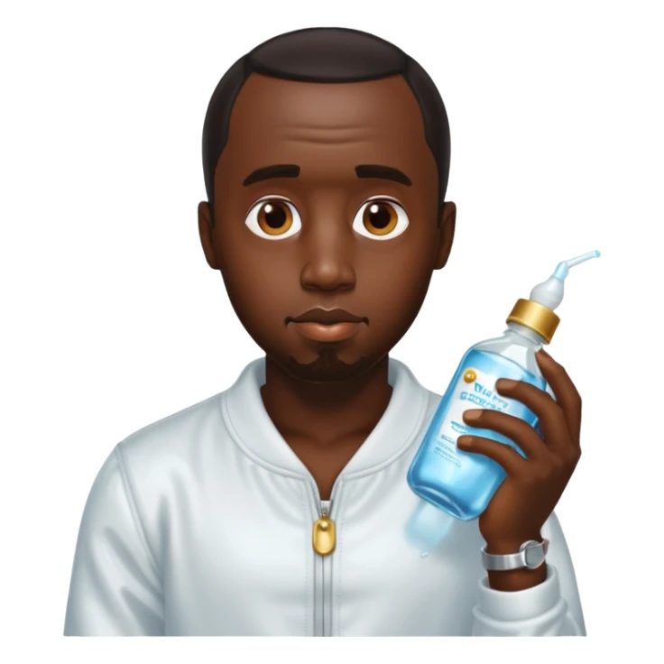 P. Diddy with baby oil sticker