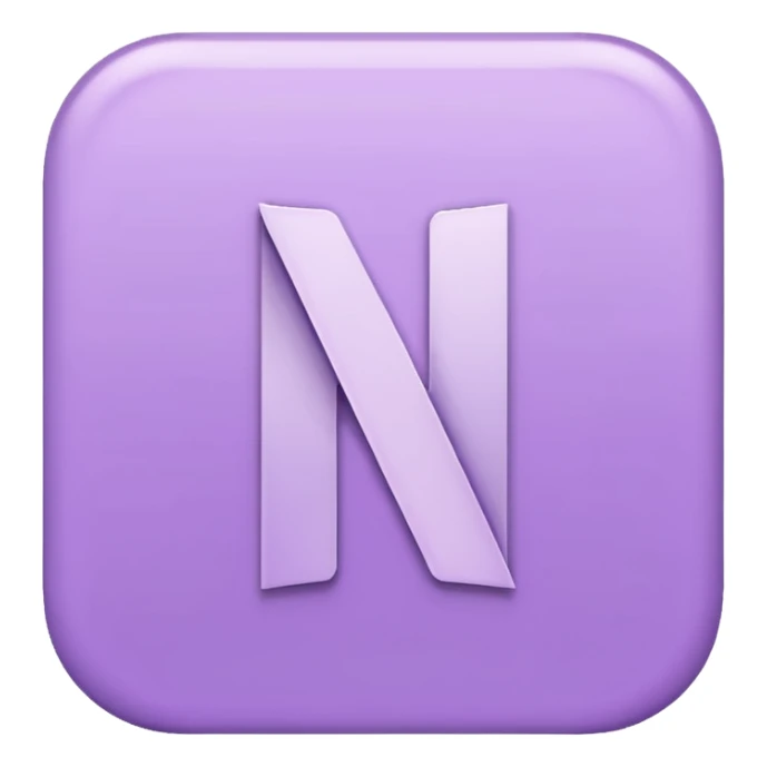 Netflix aesthetic "N" logo in pastel purple sticker