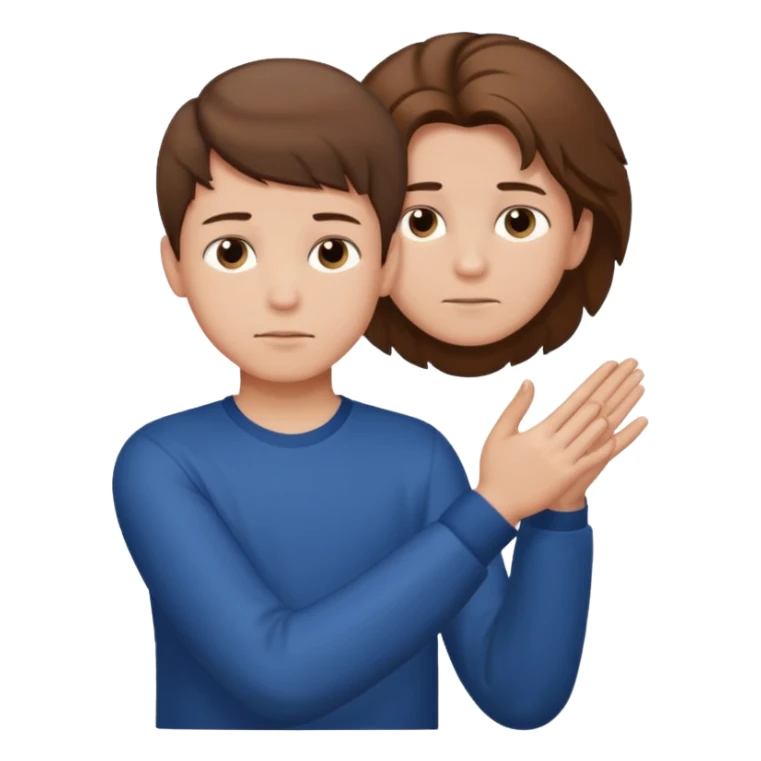 Like the left hand in horizontal and one hand bows with respect boy sticker