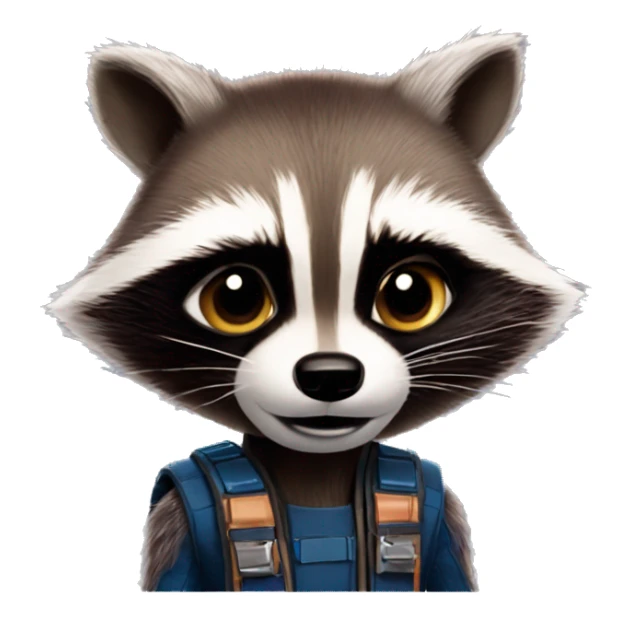 rocket racoon from guardians of the galaxy sticker