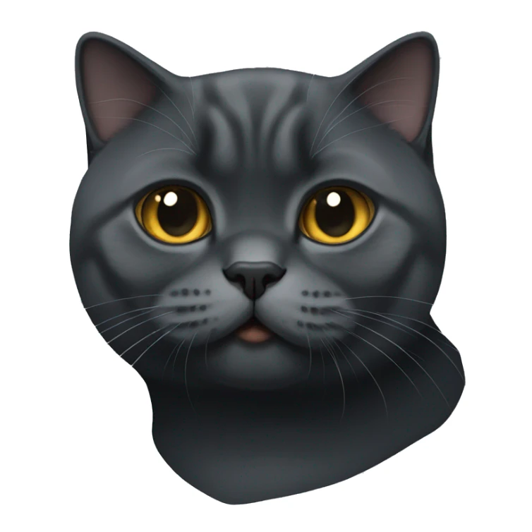 black British shorthair cat sticker