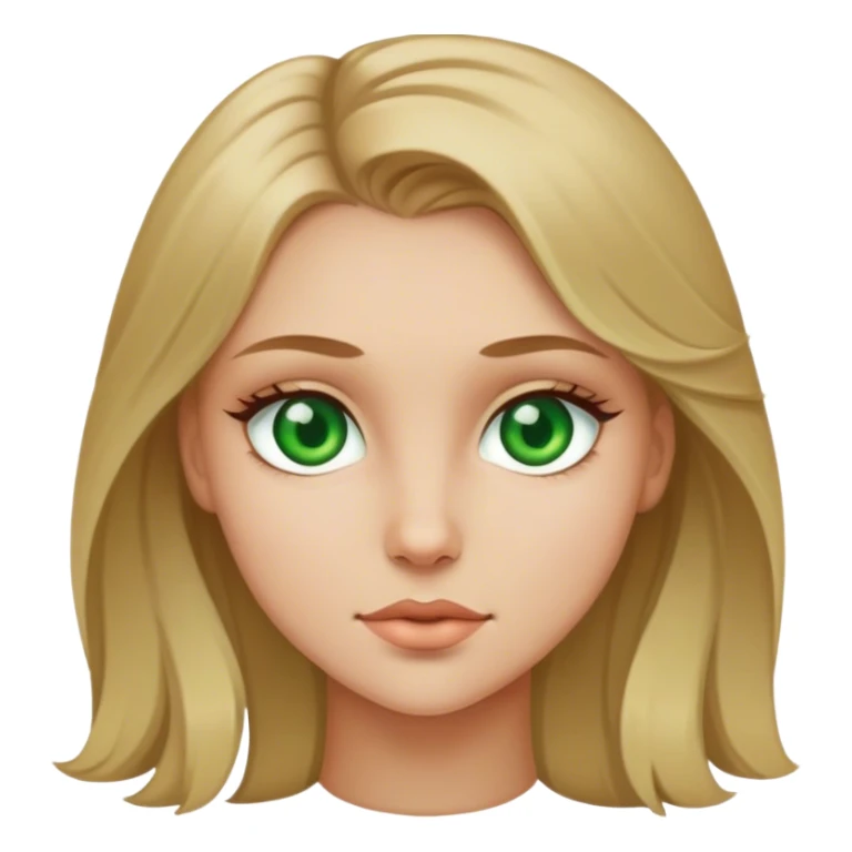 Dark blonde pretty girl green eyes sticker